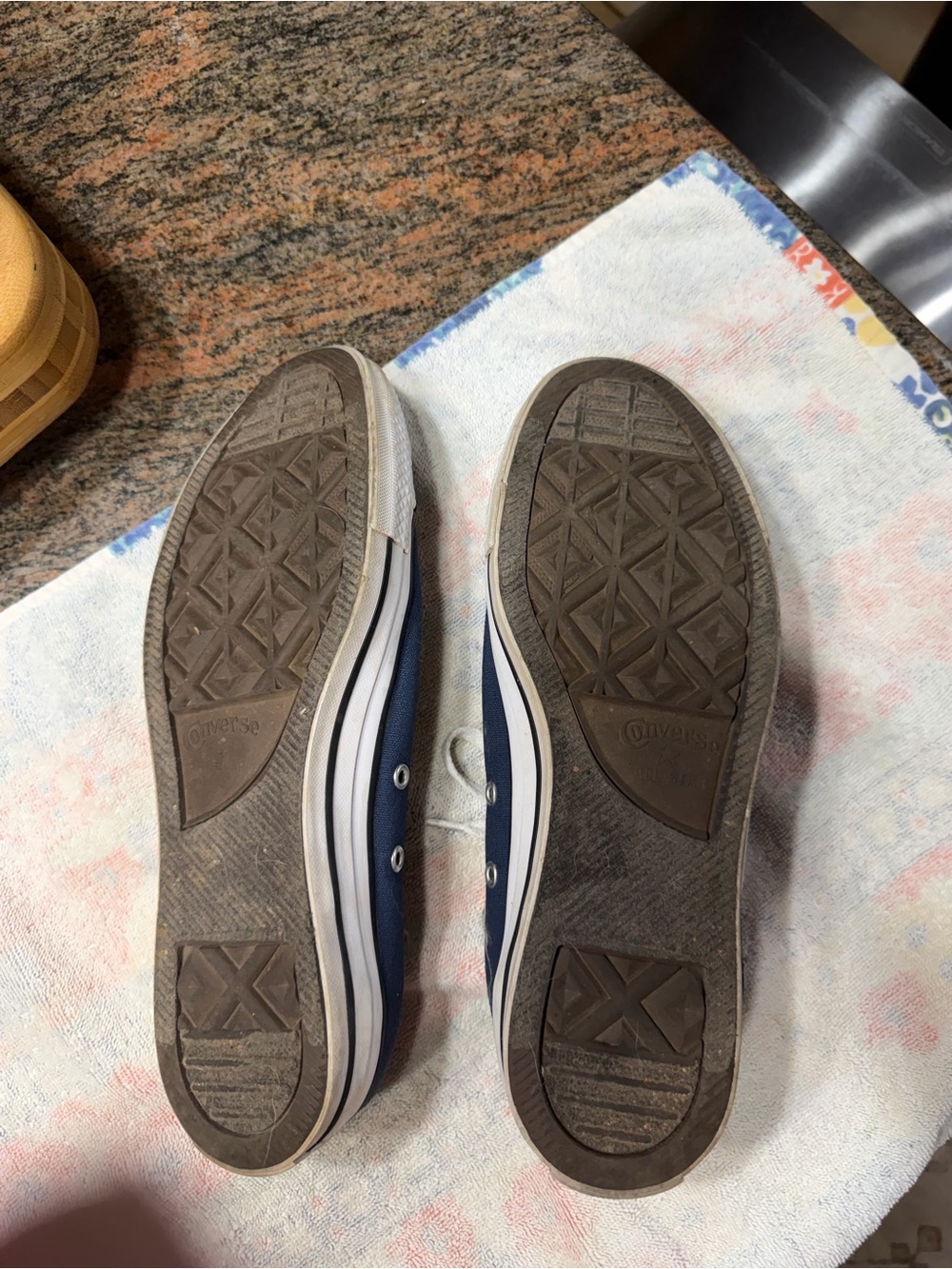 Converse Low Top Sneakers in Navy and White - Picture 3 of 3